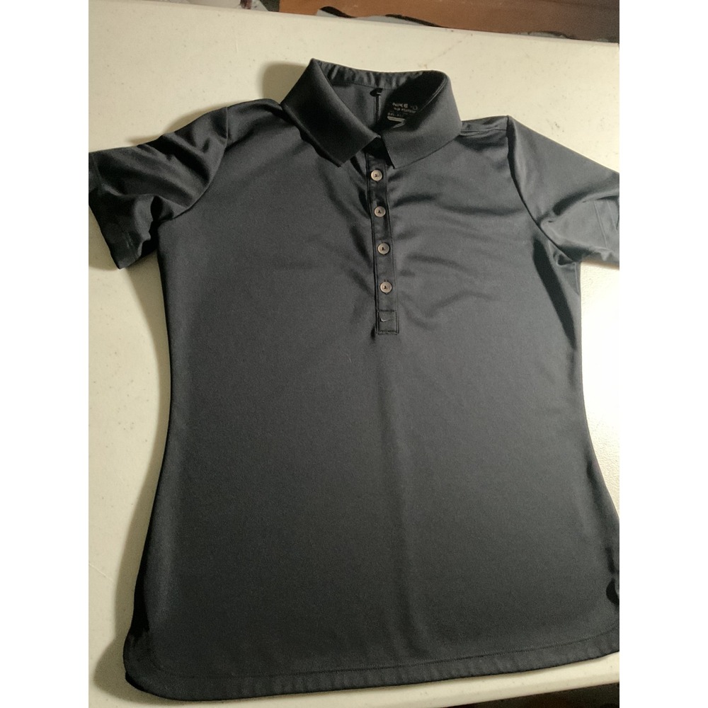 Nike Golf Womens Dri-Fit Polo Shirt Black Talladega Superspeedway Size M RN56323